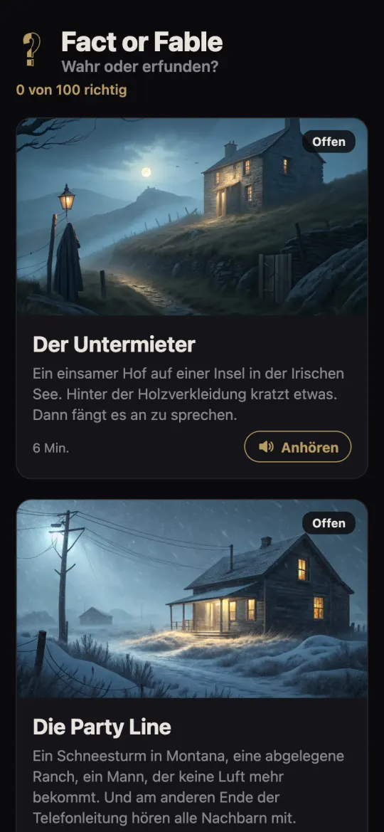 Fact or Fable: Wahr oder erfunden?